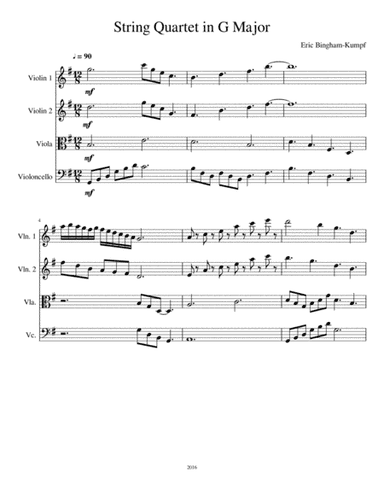 String Quartet in G Major