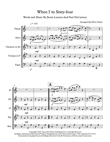 When I'm Sixty-Four (arr. Oliver Payan)