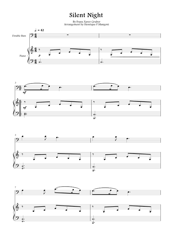 Silent Night (Stille Nacht) (arr. Henrique F Mangoni)
