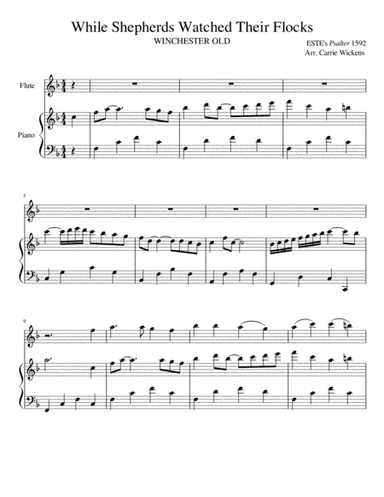 While Shepherds Watched Their Flocks by Night (arr. Carrie Wickens)