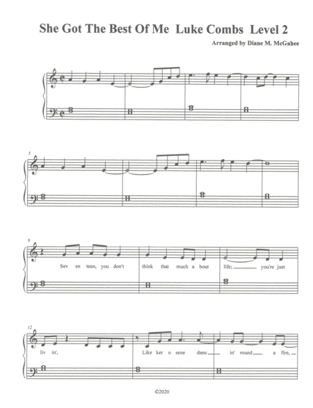 She Got The Best Of Me (arr. Diane M. McGahee)