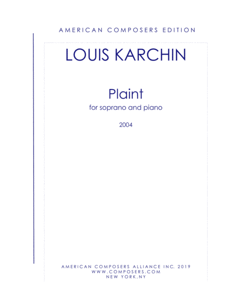 [Karchin] Plaint