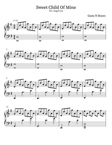 Sweet Child O' Mine (arr. Angel Wateska)