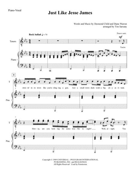 Just Like Jesse James (arr. Tim Sarsany)