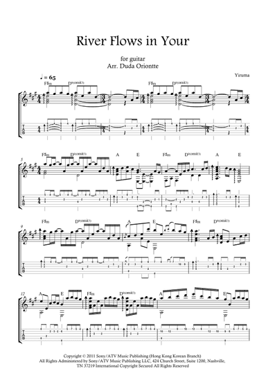 River Flows In You (arr. Duda Oriontte)
