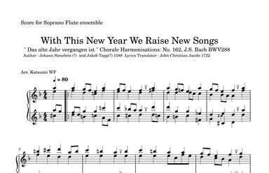 With This New Year We Raise New Songs - Score Only (arr. Katsumi WF)