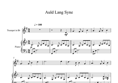 Auld Lang Syne (Trumpet + Piano) (arr. Digital Book Music)