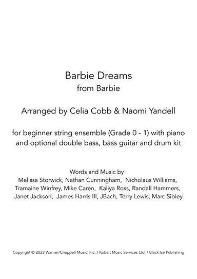 Barbie Dreams (arr. Celia Cobb & Naomi Yandell)
