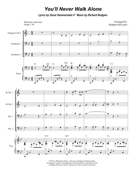 You'll Never Walk Alone (arr. Stephen DeCesare)