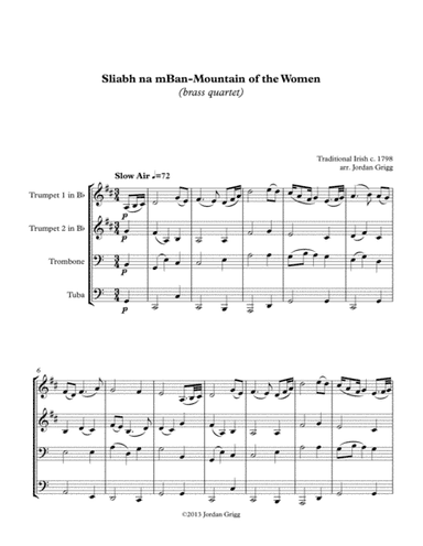 Sliabh na mBan - Mountain of the Women (brass quartet) (arr. Jordan Grigg)