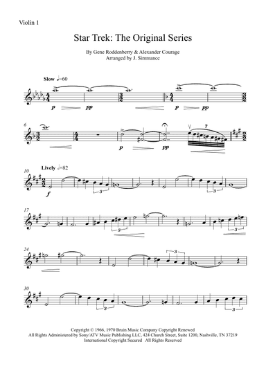 Theme From "star Trek(r)" (arr. J. Simmance)