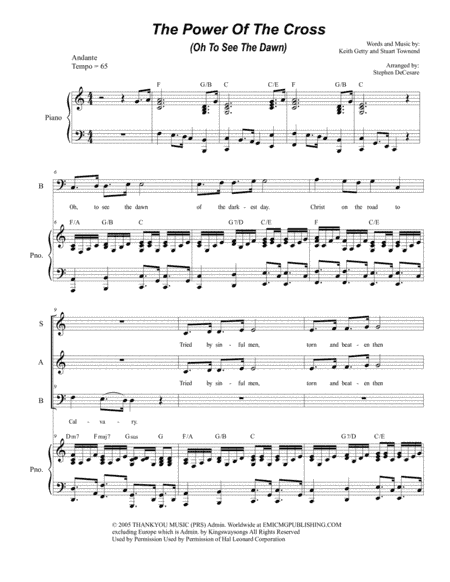 The Power Of The Cross (Oh To See The Dawn) (arr. Stephen DeCesare)