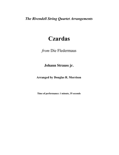 Czardas from Die Fledermaus (arr. Douglas R. Morrison)