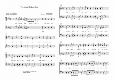 You Made Me Love You (arr. Liz Garnett)
