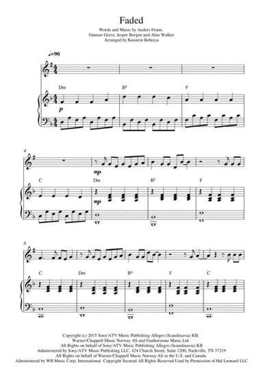 Faded (arr. Kaiserin Rebecca)