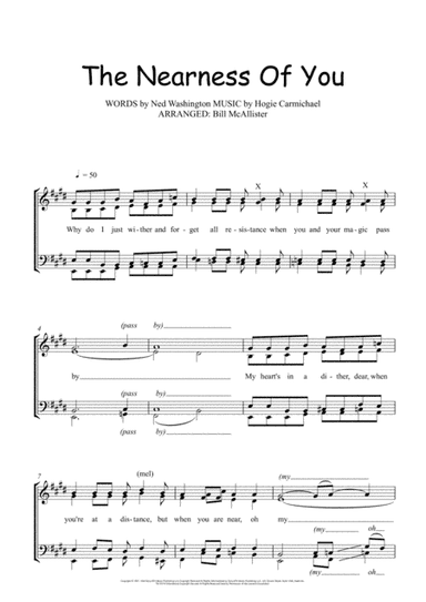 The Nearness Of You (arr. Bill McAllister)