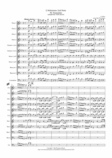 Bizet: L'Arlésienne 2nd Suite IV. Farandole - symphonic wind (arr. Ray Thompson)