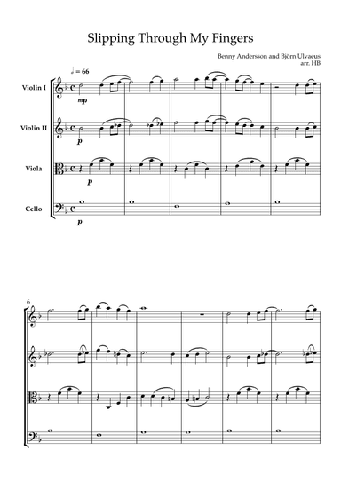 Slipping Through My Fingers (arr. HB)