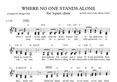 Where No One Stands Alone (arr. Margot Kiis)