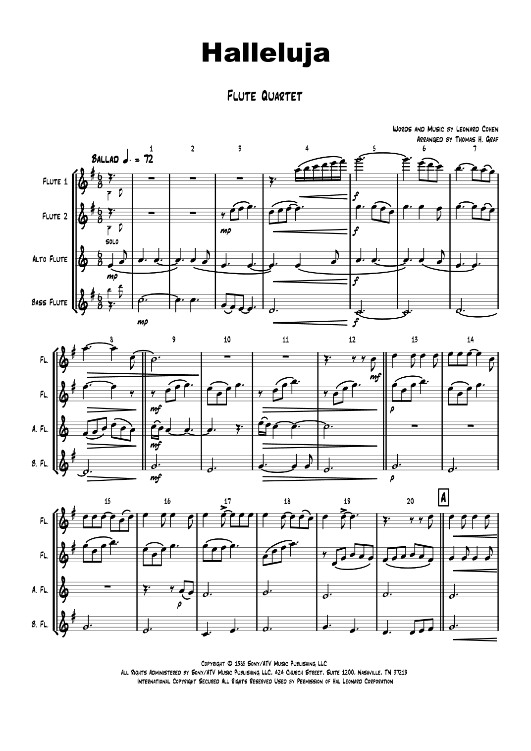 Hallelujah (arr. Thomas Graf)