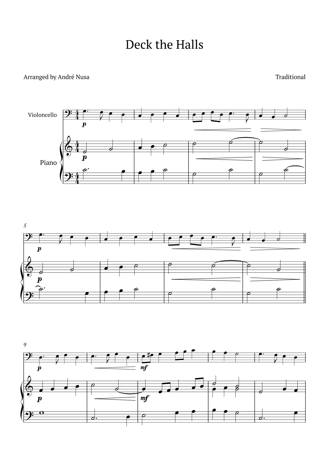 Deck the Halls (arr. André Nusa)