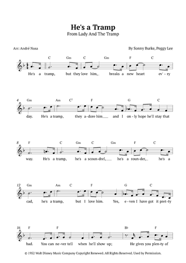 He's A Tramp (arr. André Nusa)