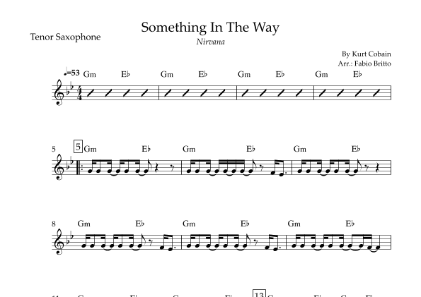 Something In The Way (arr. Fabio Britto)