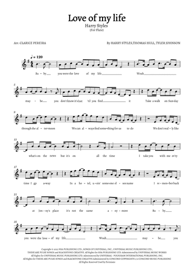 Love Of My Life (arr. Clarice Pereira)