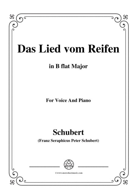 Schubert-Das Lied vom Reifen(Song of the Frost),D.532,in B flat Major,for Voice&Piano (arr. MSM)