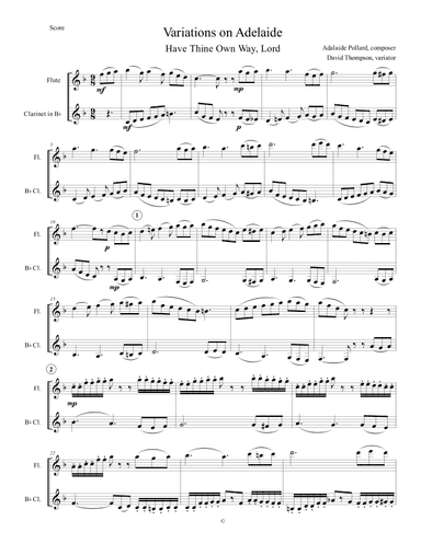 Variations on "Adelaide"
