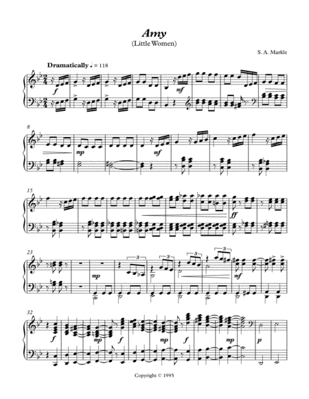 Amy (Little Women) for Piano solo
