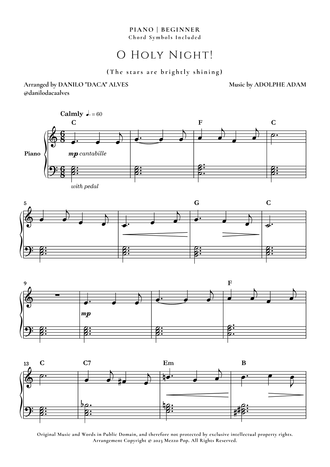 O Holy Night (arr. Danilo "Daca" Alves)