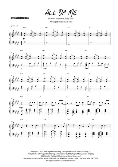 All Of Me (arr. Bernard Hui)