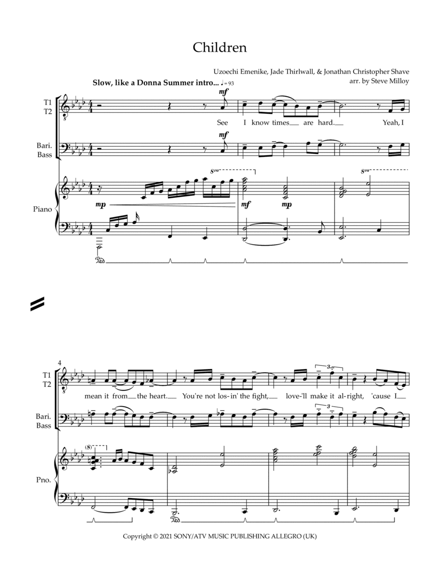 Children (arr. Steve Milloy)