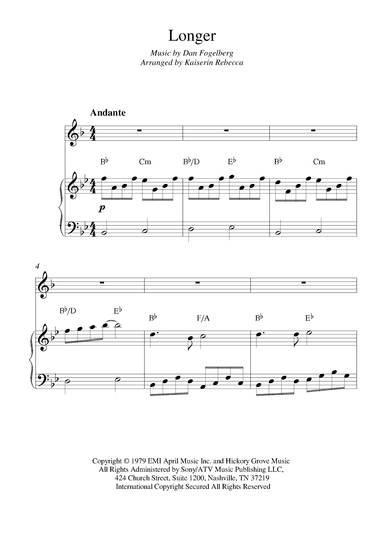 Longer (arr. Kaiserin Rebecca)