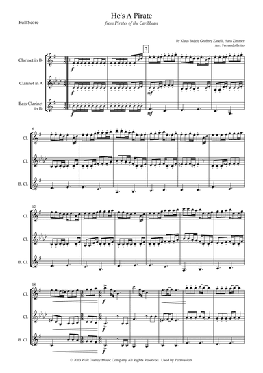 He's A Pirate (arr. Fernando Britto)