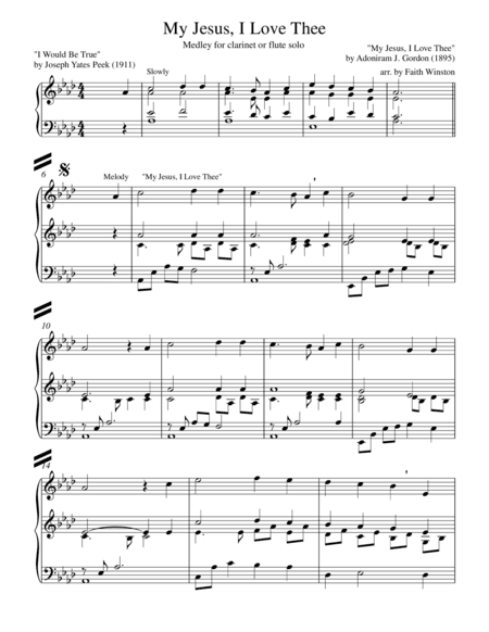 My Jesus, I Love Thee Medley (arr. Faith Winston)