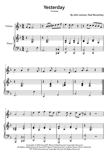Yesterday (arr. Funtom)