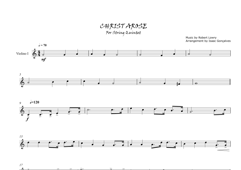 Christ Arose (arr. Isaac Gonçalves)