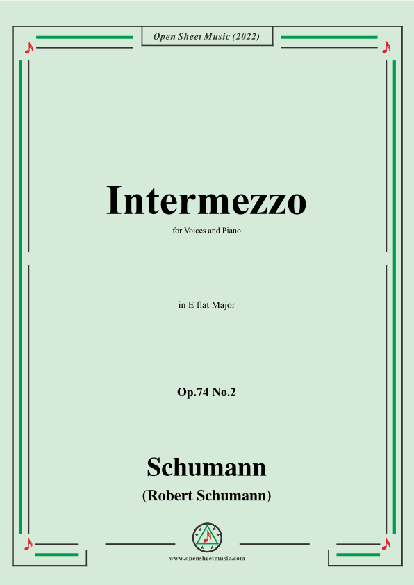 Schumann-Intermezzo,Op.74 No.2,in E flat Major (arr. OSM Press)