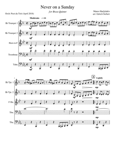 Never On Sunday (arr. Edrich Siebert & Peet du Toit)
