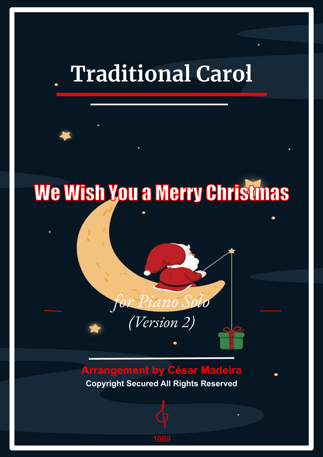 We Wish You A Merry Christmas - Piano Solo (Full Score) (arr. César Madeira)
