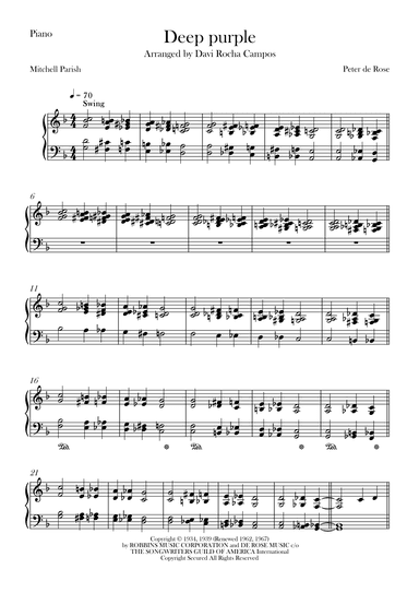 Deep Purple (arr. Davi Rocha Campos)