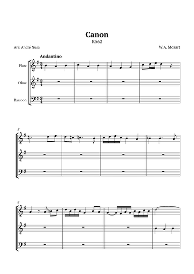 Canon K562 (arr. André Nusa)