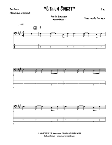 Lithium Sunset (arr. Accubass)