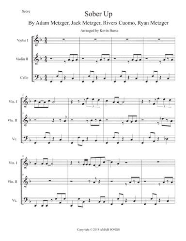 Sober Up (arr. Kevin Busse)