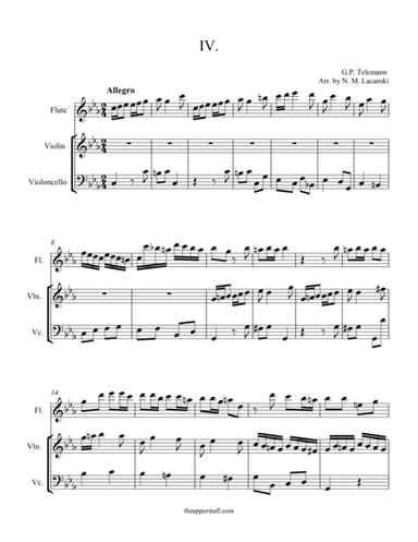 Sonata in C Minor Movement IV (arr. Nick Lacanski)