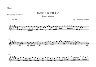 How Far I'll Go (arr. Alex Souza)