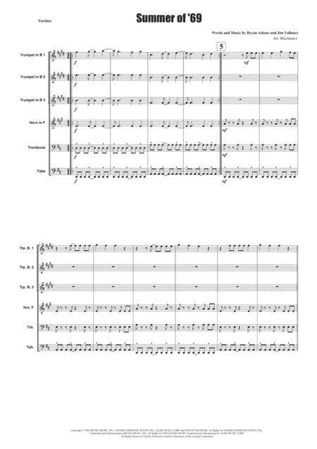 Summer Of '69 (arr. Blechmaxx)