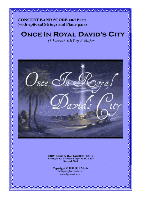 Once In Royal David's City Concert Band with Optional Strings and Piano PDF (arr. Brendan Elliget MAGA 537)